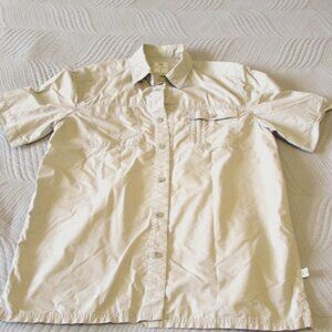 Men's Beige Short Sleeve Shirt